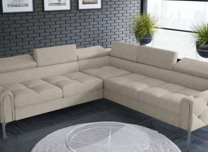 Design Sofa Couch Ecke Multifunktion Polsterung Wohnzimmer L Form Textil Neu